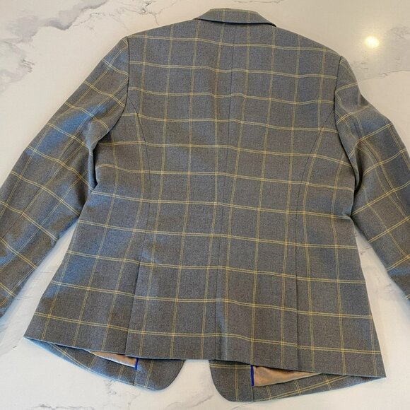 RW & Co - 90s vibes, Blazer, Grey, Checkered, stretch lining, preppy - Picture 4 of 10